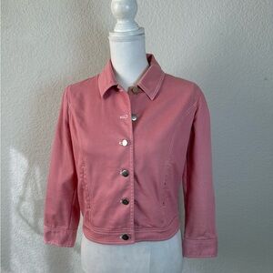 Lillie Rubin Pink Denim Jacket  size 6